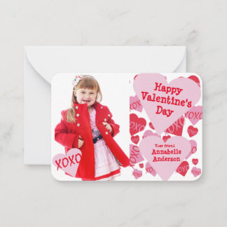 Carte De Correspondance Valentines Jour Photo Classe XOXO Chérie