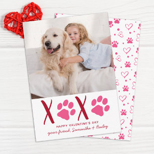 Carte De Correspondance Valentines Jour XOXO Cute Kids Classroom Chien Pho