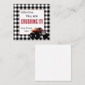 Carte De Correspondance Valentines Monster Truck (Devant / Derrière)