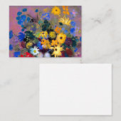 Carte De Correspondance Vase blanc avec fleurs Odilon Redon (Devant / Derrière)