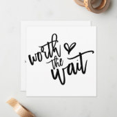 Carte De Correspondance Vaut le mariage d'attente Enregistrer la date (Devant/Arrière en situation)