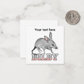 Carte De Correspondance Vector Bilby (Devant/Arrière en situation)