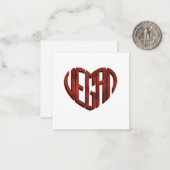 Carte De Correspondance Vegan Flower (Devant/Arrière en situation)