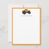 Carte De Correspondance Véhicule Monster Truck personnalisé pour enfants (Devant)