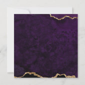 Carte De Correspondance Velvet Purple Gold Agate Géode Carré de script (Dos)