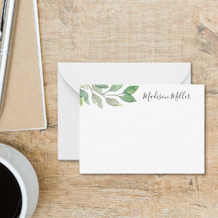 Carte De Correspondance Verdure aquarelle personnalisée