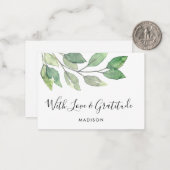 Carte De Correspondance Verdure avec amour (Devant/Arrière en situation)