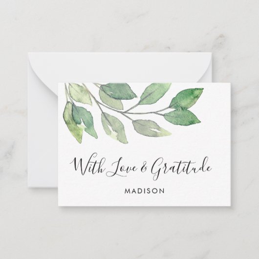 Carte De Correspondance Verdure avec amour (Devant)