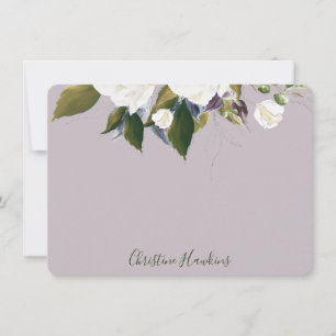 Carte De Correspondance Verdure personnalisée Feuille Aquarelle violet