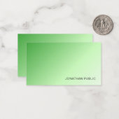 Carte De Correspondance Vert blanc personnalisé Monogramme moderne élégant (Devant/Arrière en situation)