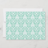 Carte De Correspondance Vert Damask Design français Personnalisé (Dos)