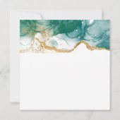 Carte De Correspondance Vert Emerald Gold Bordure Merci moderne tendance (Dos)