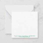 Carte De Correspondance Vert et jaune doux SEAHORSE (Dos)