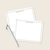 Carte De Correspondance Vert forêt simple Géométrique Moderne Professionne