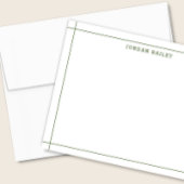 Carte De Correspondance Vert forêt simple Géométrique Moderne Professionne