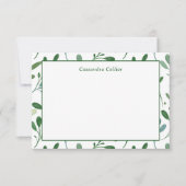 Carte De Correspondance Vert Motif moderne moderne (Devant)