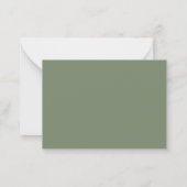 Carte De Correspondance Vert olive classique professionnel (Dos)