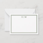 Carte De Correspondance Vert olive classique professionnel (Devant)