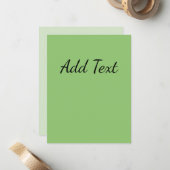 Carte De Correspondance Vert pastel (Devant/Arrière en situation)