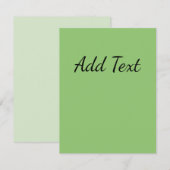 Carte De Correspondance Vert pastel (Devant / Derrière)