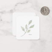 Carte De Correspondance Vert simple Blanc personnalisé arrondi (Devant/Arrière en situation)