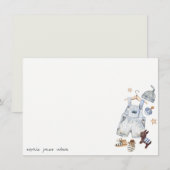 Carte De Correspondance Vêtements Bébé mignons Essentials Baby shower Garç (Devant / Derrière)