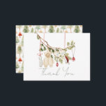 Carte De Correspondance Vêtements de bébé Lessive Baby Shower Merci<br><div class="desc">Cette carte de remerciement pour baby shower de Noël "Merry little baby shower" de style bohème et mixte comporte des vêtements/la lessive de bébé tels qu'un body, une chaussette, un chapeau de Père Noël et une paire de gants. Personnalisez-la selon vos besoins. Vous pouvez trouver des produits assortis dans ma...</div>