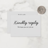 Carte De Correspondance Veuillez répondre demande de chanson ajouter le te (Devant/Arrière en situation)