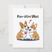 Carte De Correspondance Vibes Corgis en amour (Devant)