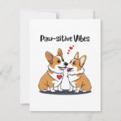 Carte De Correspondance Vibes Corgis en amour (Dos)