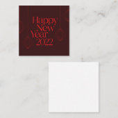 Carte De Correspondance Vibrant, elegant, cool Happy New Year 2022 design (Devant / Derrière)