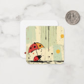 Carte De Correspondance Vibrant Ladybug Delight (Devant/Arrière en situation)