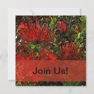Carte De Correspondance Vibrant Rouge Orange Firebush