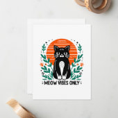 Carte De Correspondance vibrations miaou seulement (Devant/Arrière en situation)