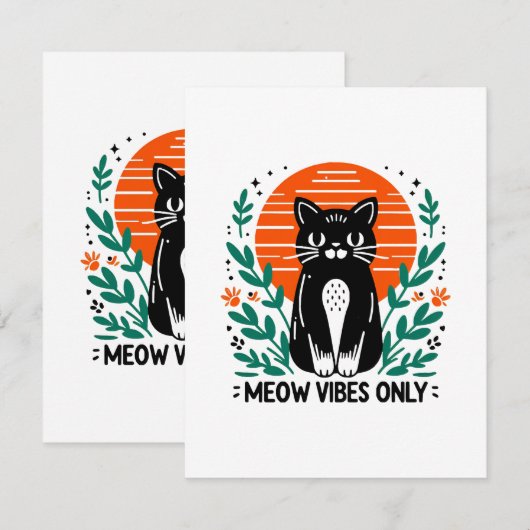 Carte De Correspondance vibrations miaou seulement (Devant / Derrière)