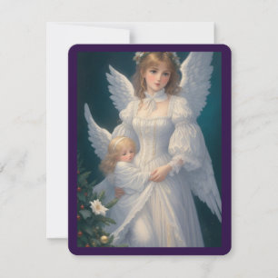 Carte De Correspondance Victorian Vintage Retro Christmas Angel