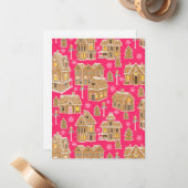 Carte De Correspondance Village de pain d'épices (Devant/Arrière en situation)