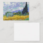 Carte De Correspondance Vincent Van Gogh - Champ de blé avec cyprès (Devant / Derrière)