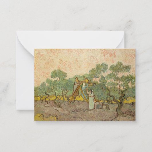 Carte De Correspondance Vincent van Gogh - Femmes cueillette d'olives (Devant)