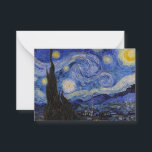 Carte De Correspondance Vincent Van Gogh - La nuit étoilée<br><div class="desc">The Starry Night / La nuit etoilee - Vincent Van Gogh en 1889</div>