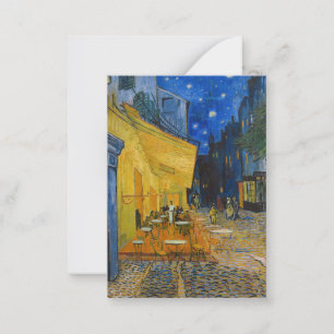 Carte De Correspondance Vincent van Gogh - Terrasse de café la nuit