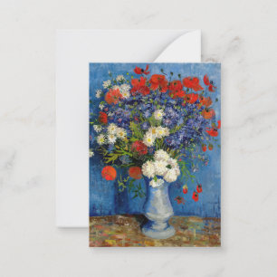 Carte De Correspondance Vincent van Gogh - Vase avec des Bleuets & Coqueli
