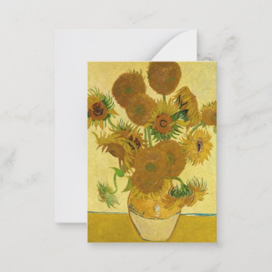 Carte De Correspondance Vincent van Gogh - Vase avec quinze tournesols (Devant)