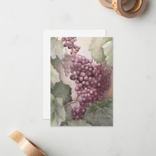 Carte De Correspondance Vineyard (Devant/Arrière en situation)