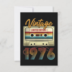 Carte De Correspondance Vintage 1976 cassette de 45e anniversaire Annivers