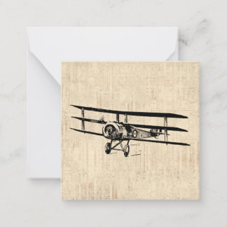Carte De Correspondance Vintage Airplane Old Antique Plane Illustration