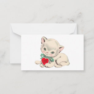 Carte De Correspondance Vintage Chat Valentine's Day Valentine