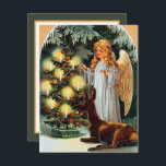 Carte De Correspondance vintage Christmas Angel ajouter un sentiment<br><div class="desc">vintage Christmas Angel ajouter carte de note</div>