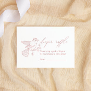 Carte De Correspondance Vintage Intemporel Baby shower floral Déchets Raff