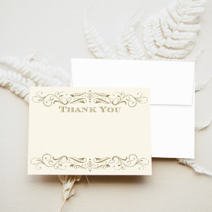 Carte De Correspondance Vintage ivoire antiquité fleurie Mariage Merci